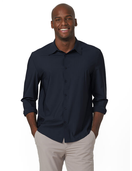 imagem de Camisa Manga Longa Malha Ultra Tech Azul Marinho