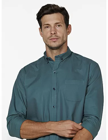 imagem de Camisa Manga Longa New Oxford Arket Verde Metal