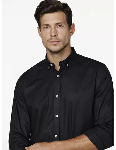 imagem de Camisa Manga Longa Oxford Kaunas Preto