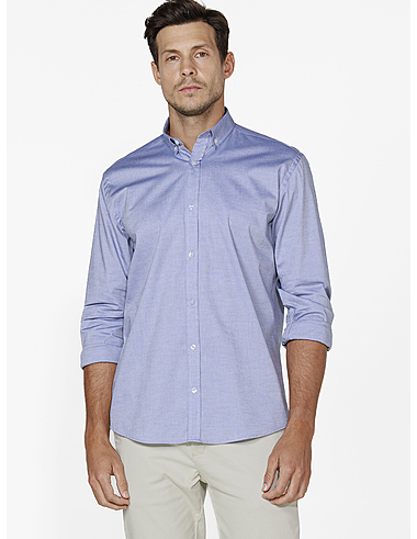 imagem de Camisa Manga Longa Oxford Span II Azul