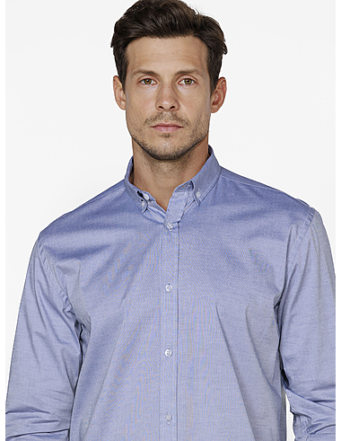 imagem de Camisa Manga Longa Oxford Span II Azul