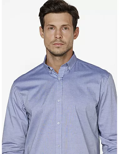 imagem de Camisa Manga Longa Oxford Span II Azul