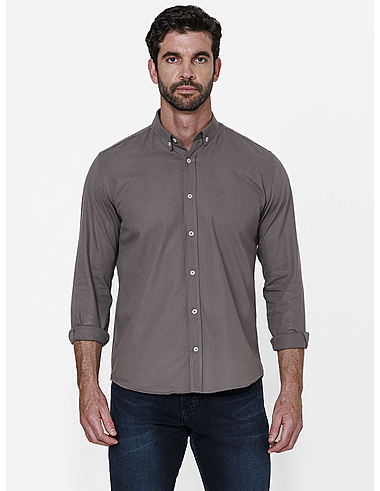 imagem de Camisa Manga Longa Oxford Trakai  Grafite