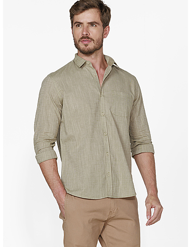 imagem de Camisa Manga Longa Slub Landes Verde