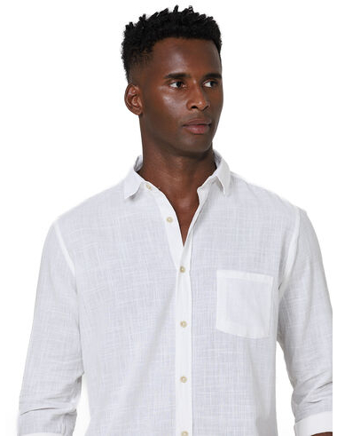 imagem de Camisa Manga Longa Slub Marítimo Off White