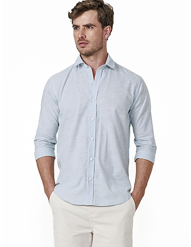 imagem de Camisa Manga Longa Slub Suncoast Azul Claro