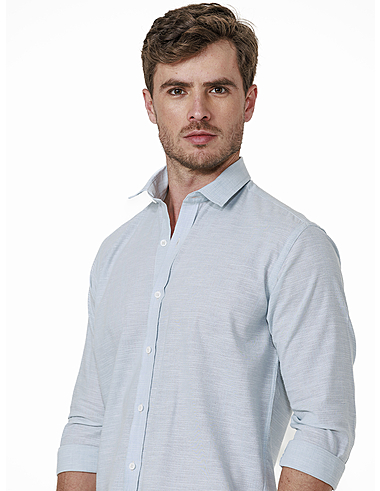 imagem de Camisa Manga Longa Slub Suncoast Azul Claro
