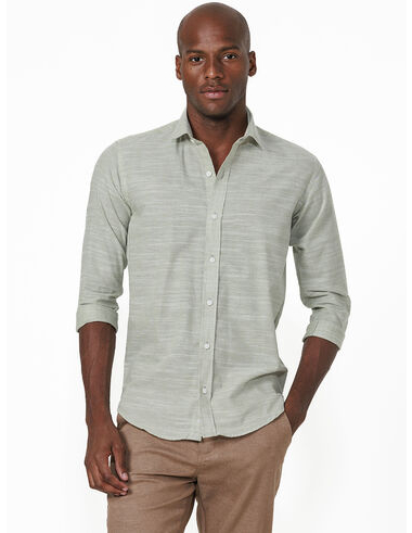 imagem de Camisa Manga Longa Slub Suncoast Verde Oliva