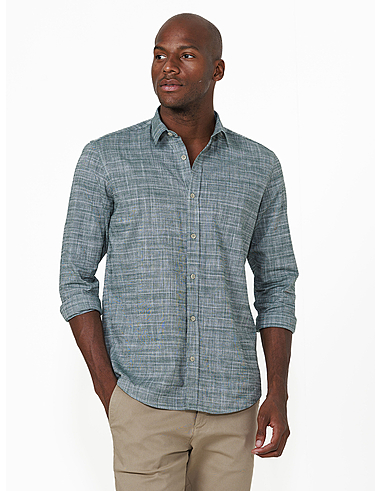 imagem de Camisa Manga Longa Slub Trama Verde