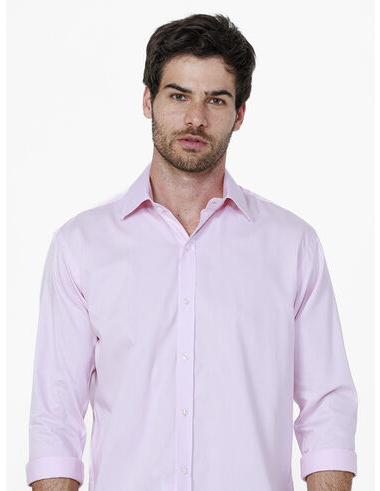 imagem de Camisa Manga Longa Social Dobby Herring Rosa