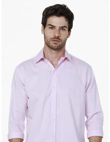 imagem de Camisa Manga Longa Social Dobby Herring Rosa