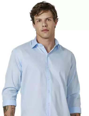 imagem de Camisa Manga Longa Social Dobby Master Azul Claro