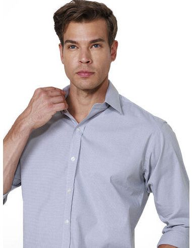 imagem de Camisa Manga Longa Social FT Link Span Cinza Claro