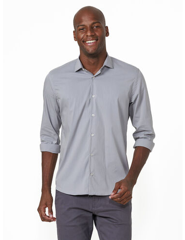 imagem de Camisa Manga Longa Social Prime Cinza