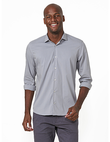 imagem de Camisa Manga Longa Social Prime Cinza