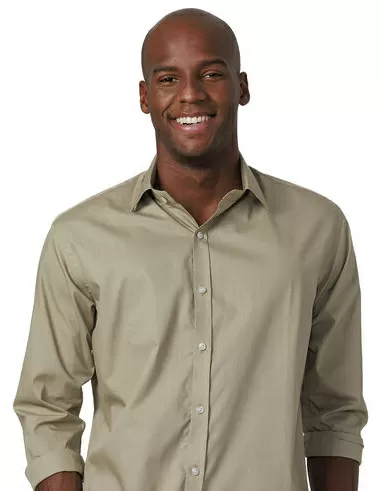 imagem de Camisa Manga Longa Social Stratto Khaki 