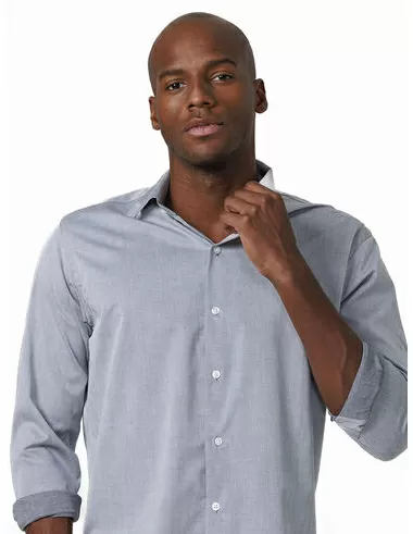 imagem de Camisa Manga Longa Social Taylor Cinza Twill