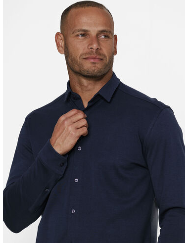 imagem de Camisa Manga Longa Suedine Marinho