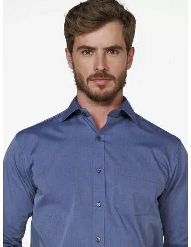imagem de Camisa Manga Longa Tricoline Arhus Marinho