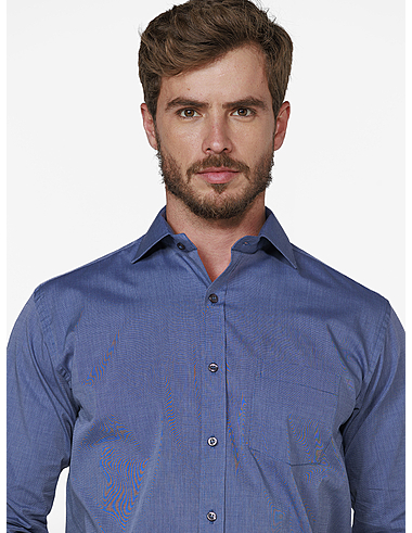 imagem de Camisa Manga Longa Tricoline Arhus Marinho