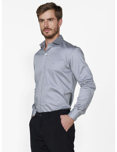 imagem de Camisa Manga Longa Tricoline Frankfurt Cinza