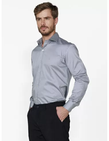 imagem de Camisa Manga Longa Tricoline Frankfurt Cinza
