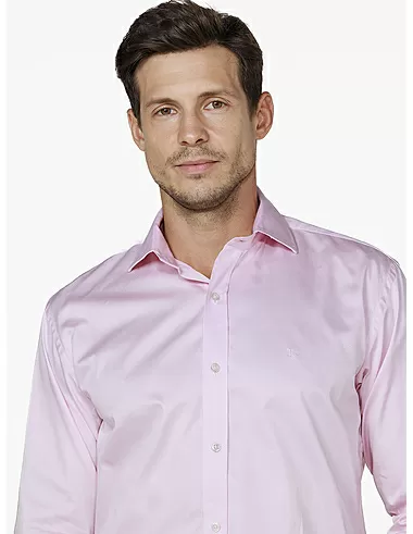 imagem de Camisa Manga Longa Tricoline Frankfurt Rosa Claro