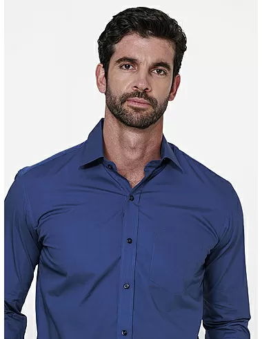 imagem de Camisa Manga Longa Tricoline Hamburgo Azul