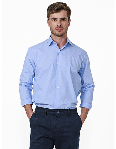 imagem de Camisa Manga Longa Tricoline Helsinque Azul Claro