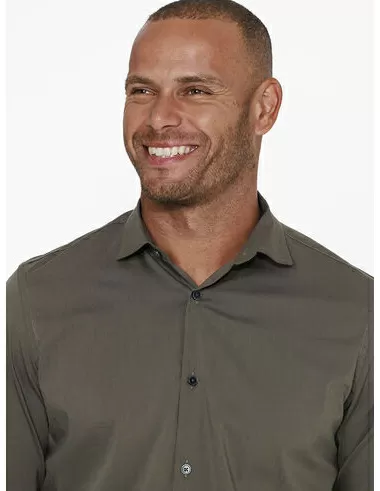 imagem de Camisa Manga Longa Tricoline Urbane Verde Musgo