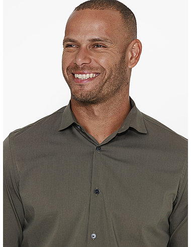 imagem de Camisa Manga Longa Tricoline Urbane Verde Musgo