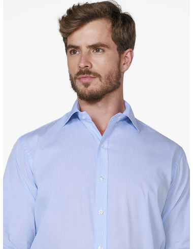 imagem de Camisa Manga Longa Tricoline Varsóvia Azul Claro