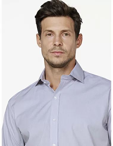 imagem de Camisa Manga Longa Tricoline Vars�via Cinza Claro