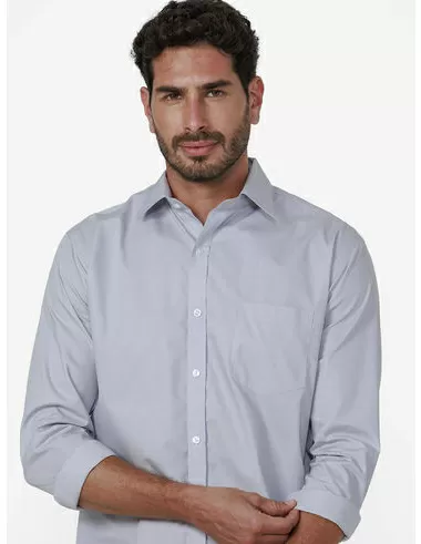 imagem de Camisa Manga Longa Work Chambray Cinza