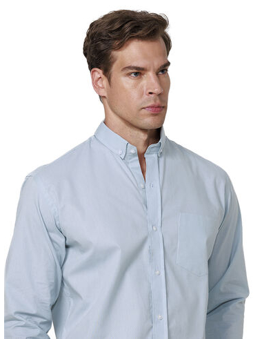 imagem de Camisa Manga Longa Work Fil a Fil Azul Claro