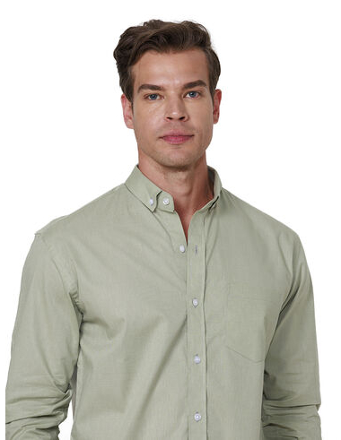 imagem de Camisa Manga Longa Work Fil a Fil Verde