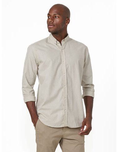 imagem de Camisa Manga Longa Work Grid  Areia/ Khaki_11148