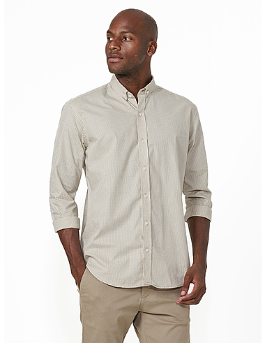 imagem de Camisa Manga Longa Work Grid  Areia/ Khaki_11148