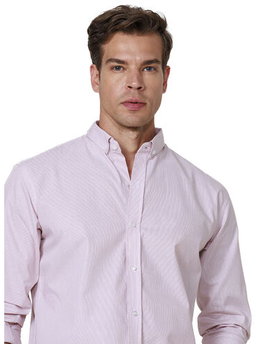 imagem de Camisa Manga Longa Work Line Branco/Goiaba