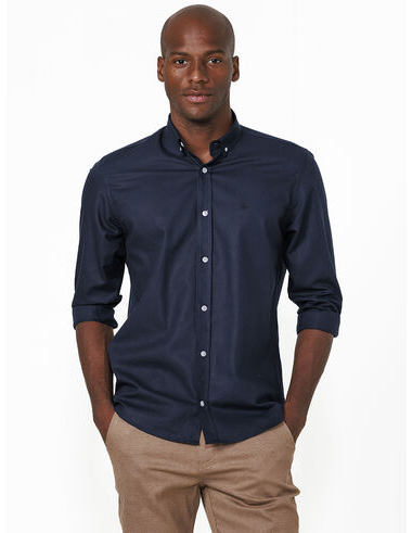 imagem de Camisa Manga Longa Work Oxford City Azul Marinho