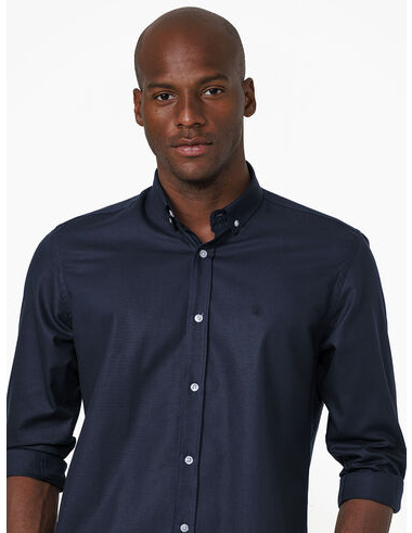 imagem de Camisa Manga Longa Work Oxford City Azul Marinho