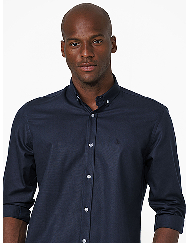 imagem de Camisa Manga Longa Work Oxford City Azul Marinho