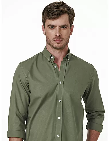 imagem de Camisa Manga Longa Work Oxford Code Verde