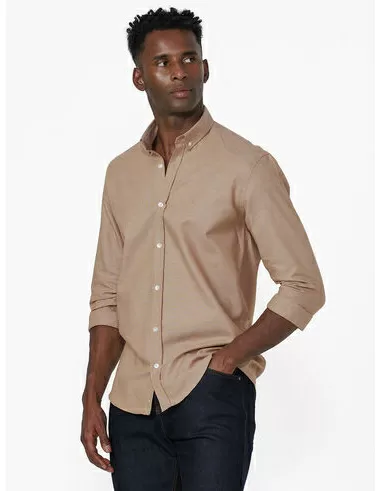 imagem de Camisa Manga Longa Work Oxford Daily Caramelo
