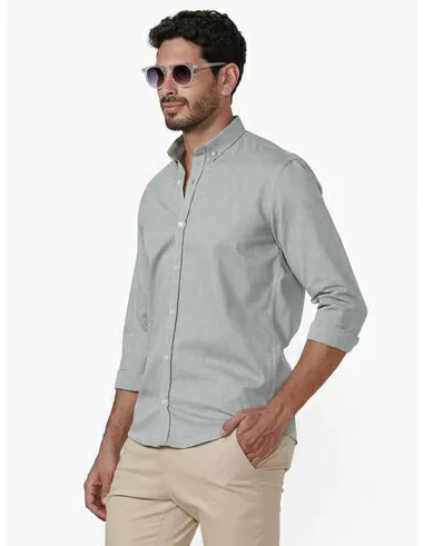 imagem de Camisa Manga Longa Work Oxford Daily Verde