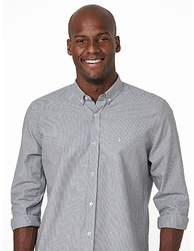 imagem de Camisa Manga Longa Work Oxford LT Preto/Off White