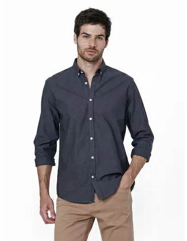 imagem de Camisa Manga Longa Work Oxford Melange