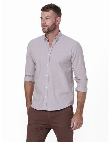 imagem de Camisa Manga Longa Work Oxford Melange Khaki