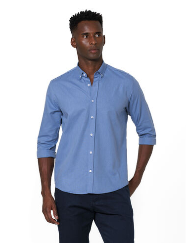 imagem de Camisa Manga Longa Work Oxford Mono Azul