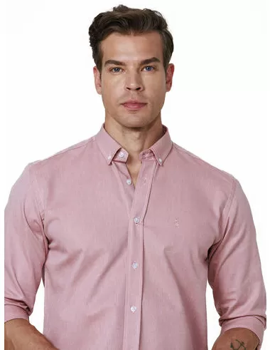 imagem de Camisa Manga Longa Work Oxford Mono Rosa